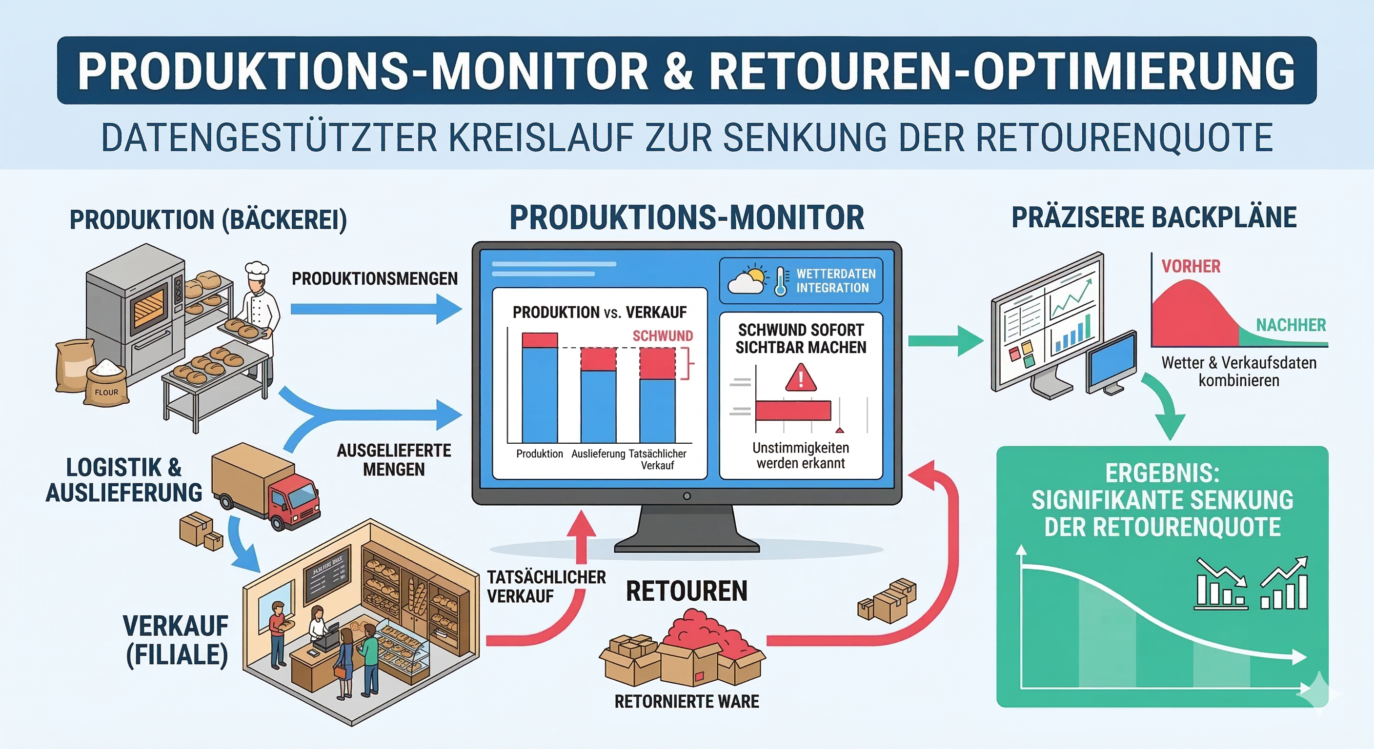 PRODUKTIONS MONITOR RETOUREN OPTIMIERUNG