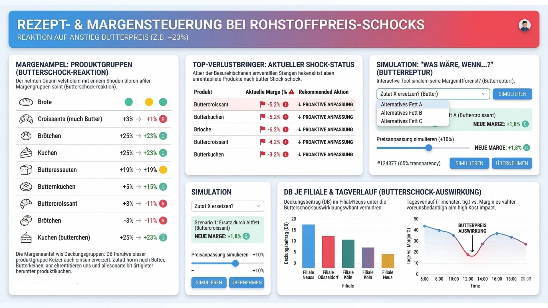 Margenanalyse in Bäckereien: Rezepte und Gewinne datenbasiert steuern 3 REZEPT MARGENSTEUERUNG BEI ROHSTOFFPREIS SCHOCKS