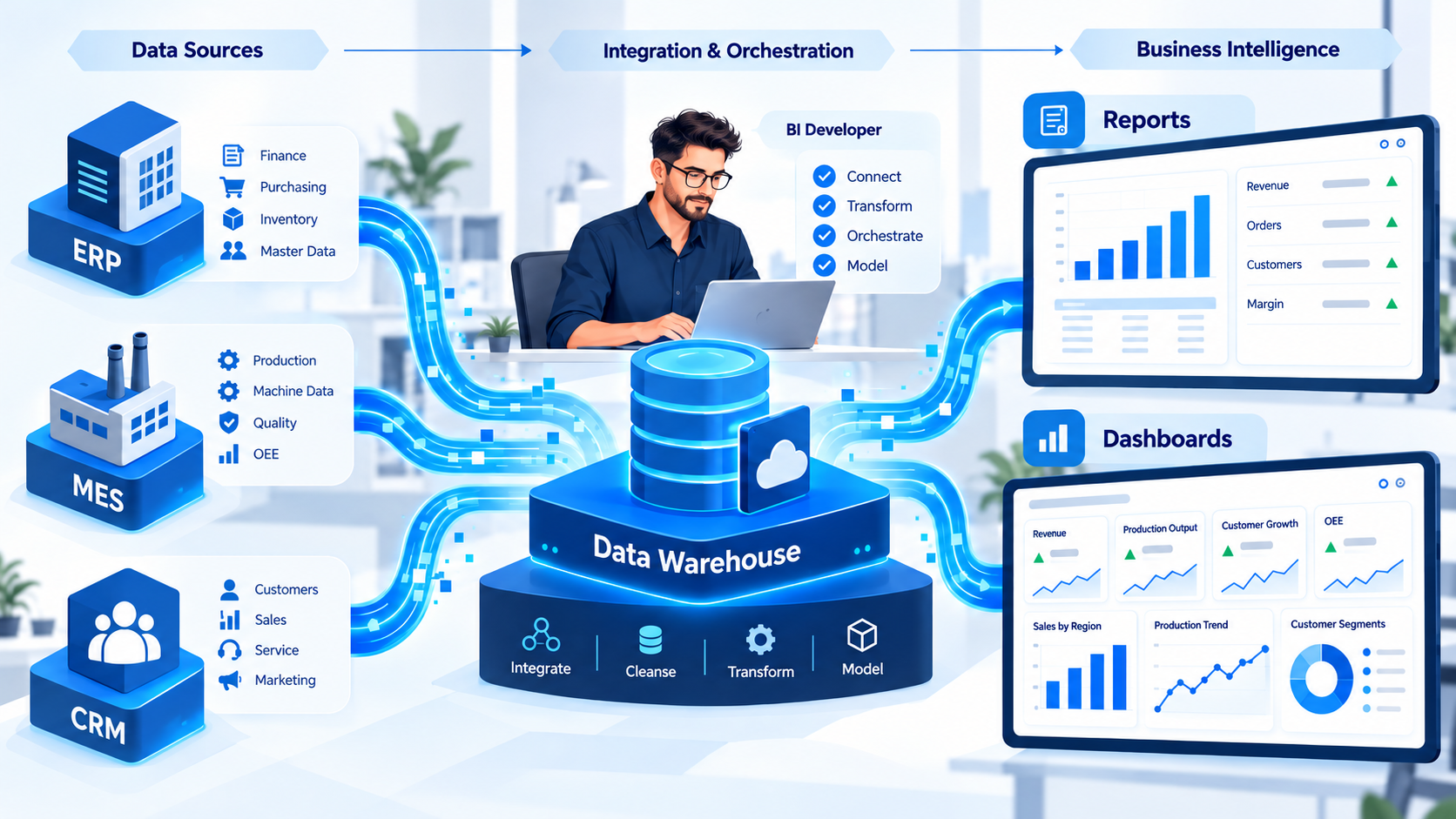 BI Entwickler im KI-Zeitalter: Die neue Rolle in der Business Intelligence 1 Datenanalyse Pipeline im modernen Buero